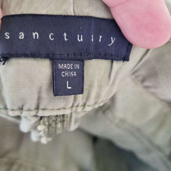 Sanctuary Fatigue Green Tencel Pull ON Joggers Size L - Picture 4 of 6